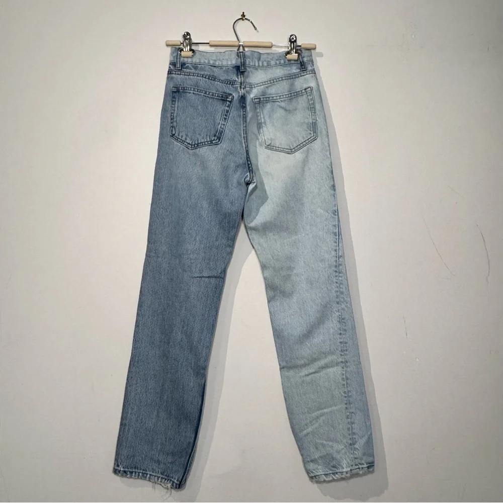 Reformation Cynthia Twotone High Rise Straight Jeans Size 25 Two Tone - Picture 9 of 9